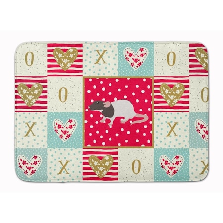 Carolines Treasures 19 x 27 in. Dumbo Rat Love Machine Washable Memory Foam Mat CK5459RUG